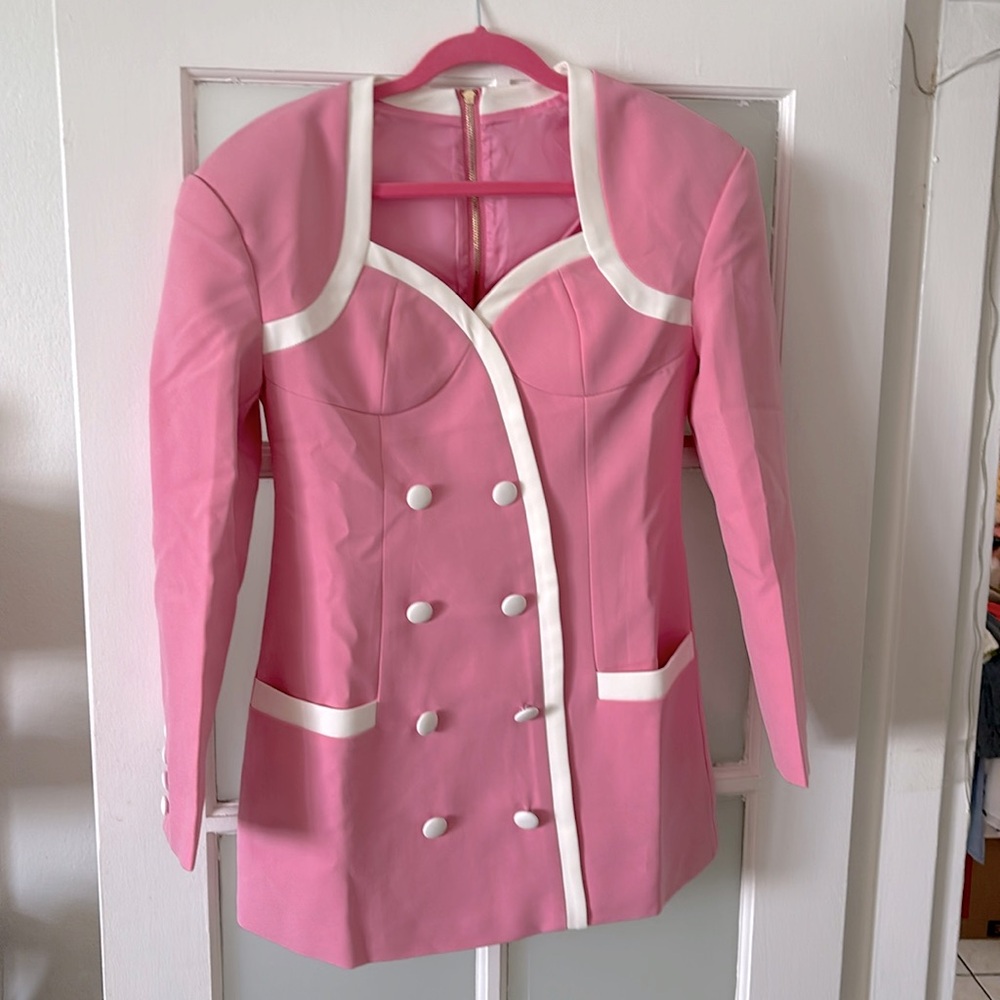 Catwalk Connection pink blazer dress